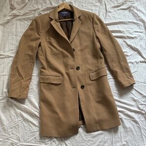 Bonobos Camel Topcoat 38 | Wool Cashmere | Robert Noble Fabric Scotland